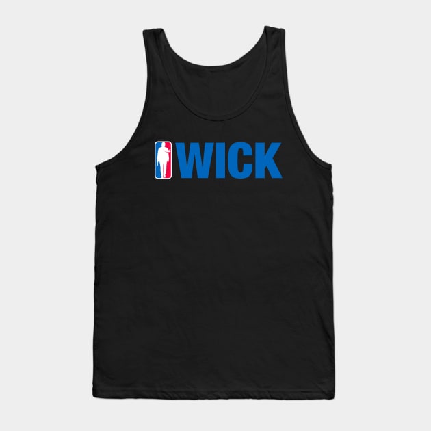 John Wick NBA (blue) Tank Top by Fastbreak Breakfast